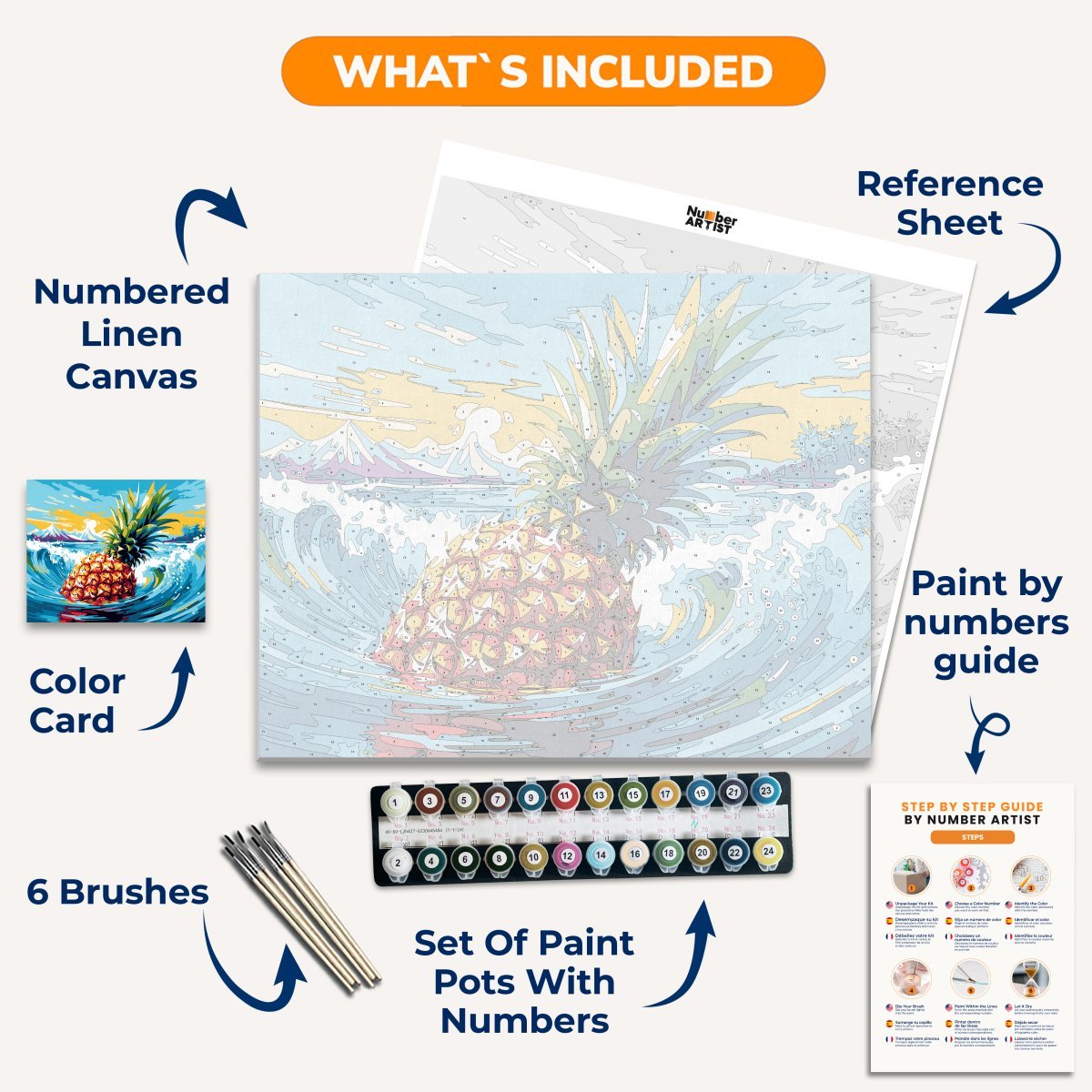 Drowning Pineapple - Number Artist Paint By Numbers Kits