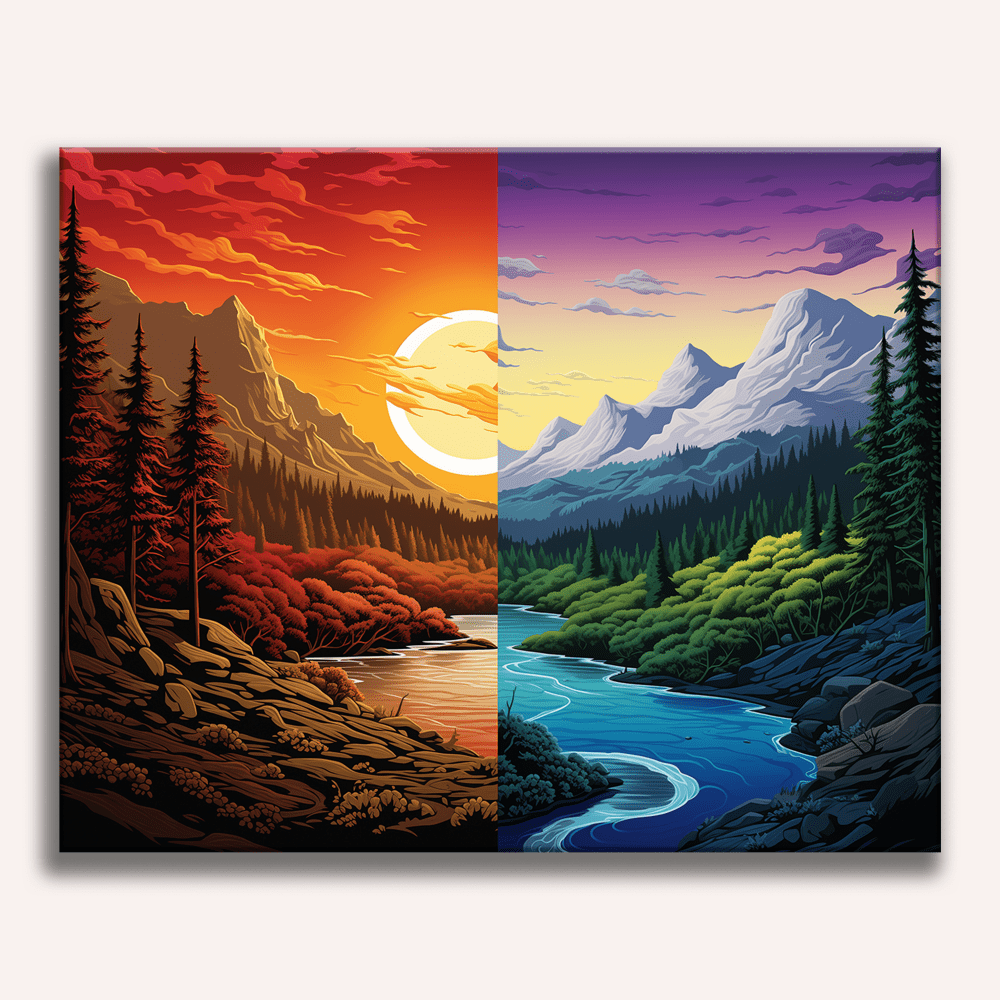 Duality of Nature - Number Artist Diamond Painting Kits