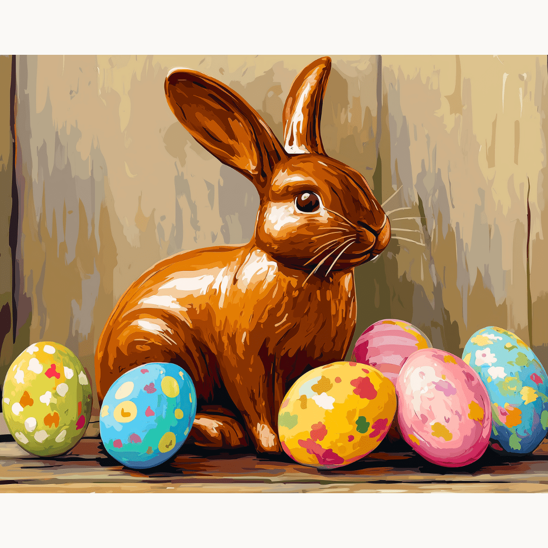 Easter Chocolate Bunny - Number Artist Diamond Painting Kits