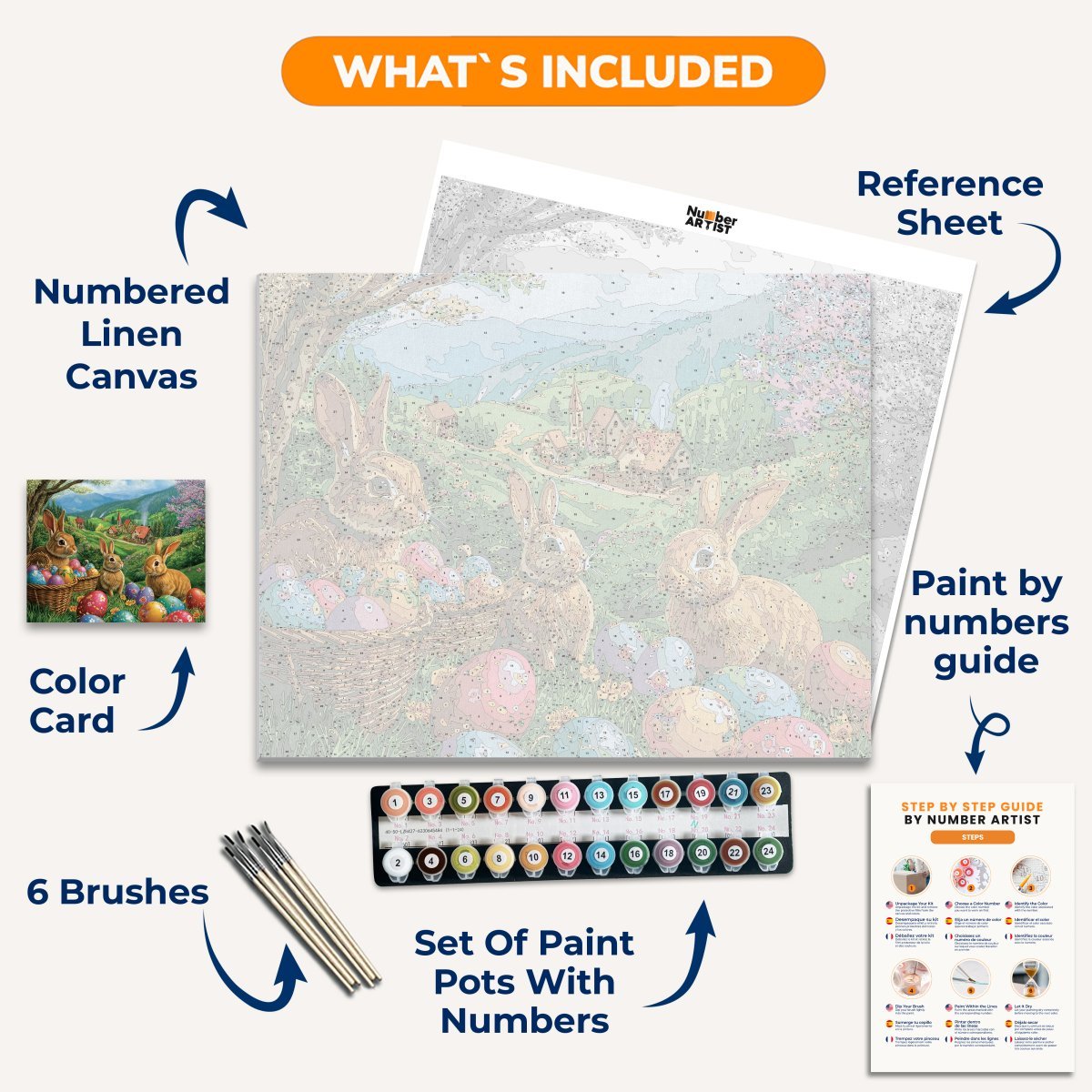 Easter Rabbits - Number Artist Diamond Painting Kits