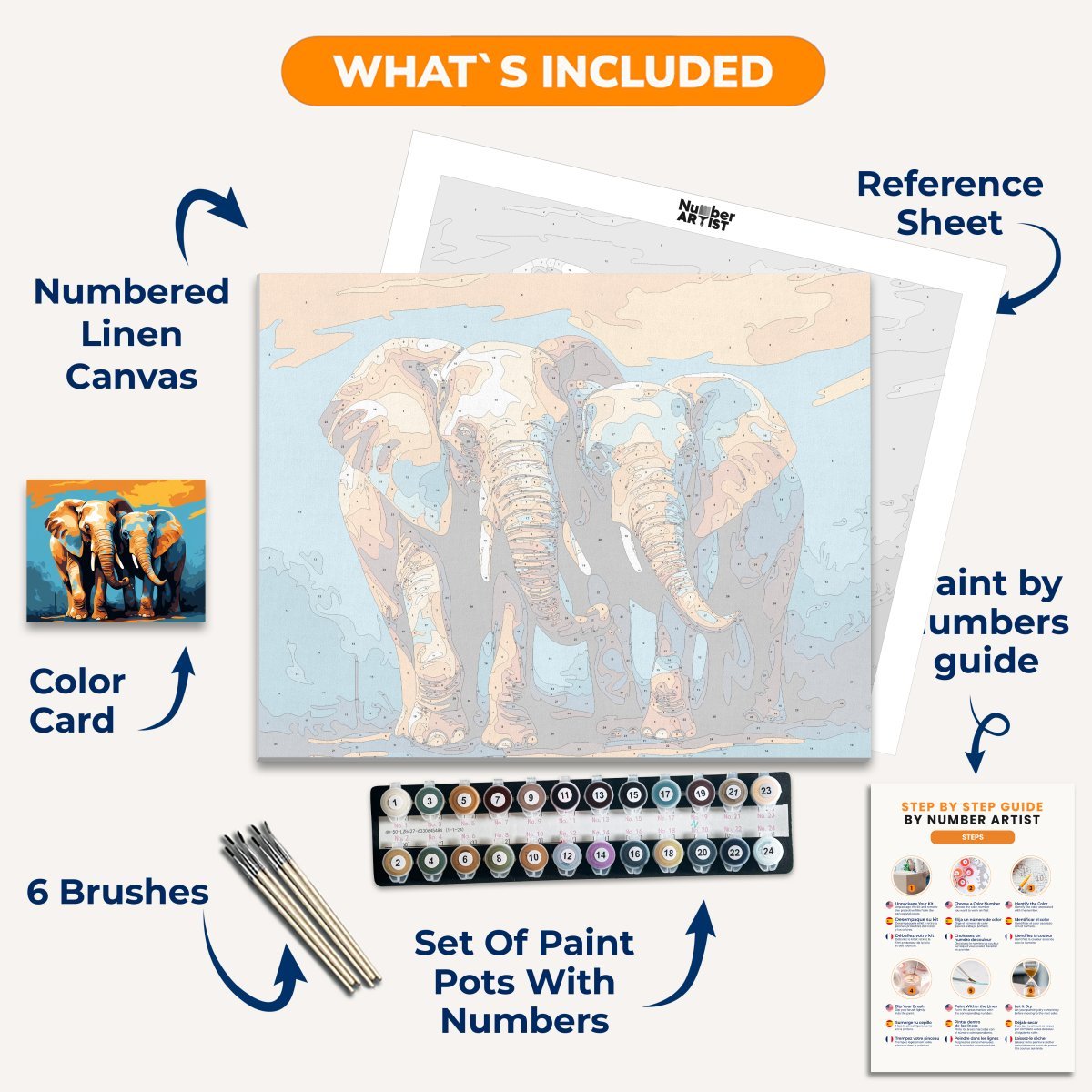 Elephant's Memory - Number Artist Diamond Painting Kits