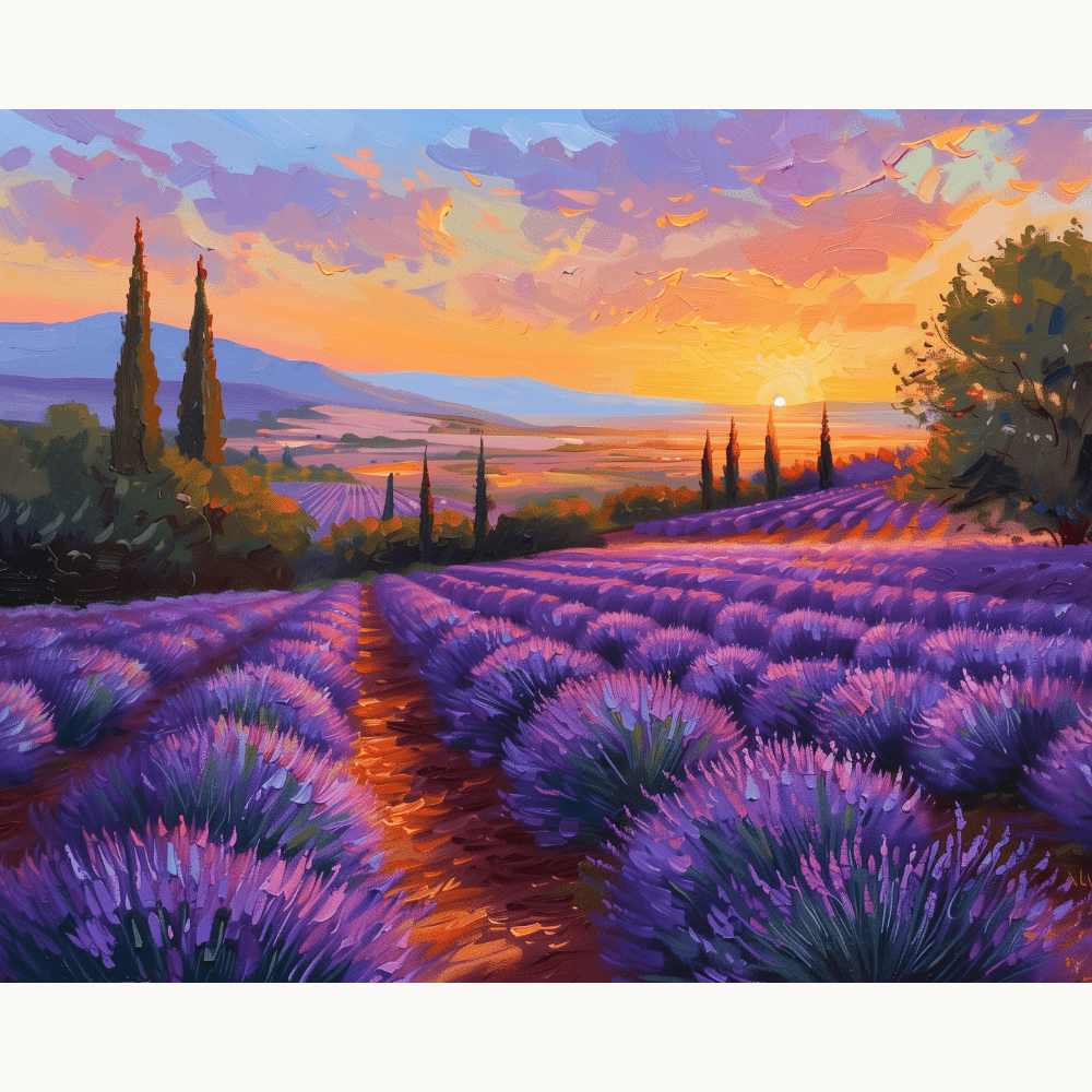 Endless Lavender Fields - Number Artist Diamond Painting Kits