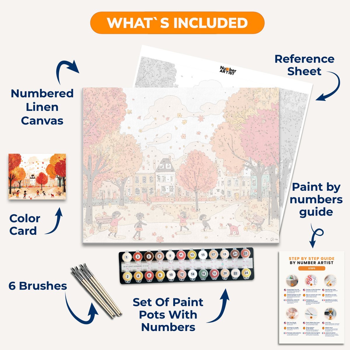 Fall Playtime - Number Artist Diamond Painting Kits