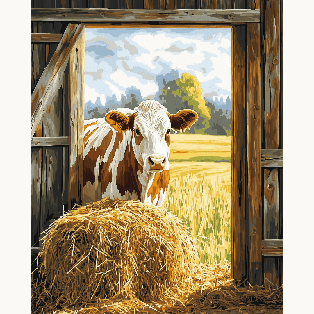 Farm Cow - Number Artist Diamond Painting Kits