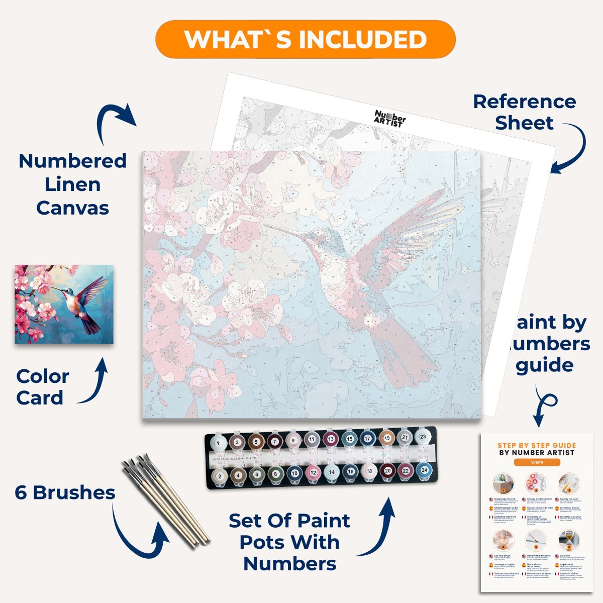 Feeding Hummingbird - Number Artist Diamond Painting Kits