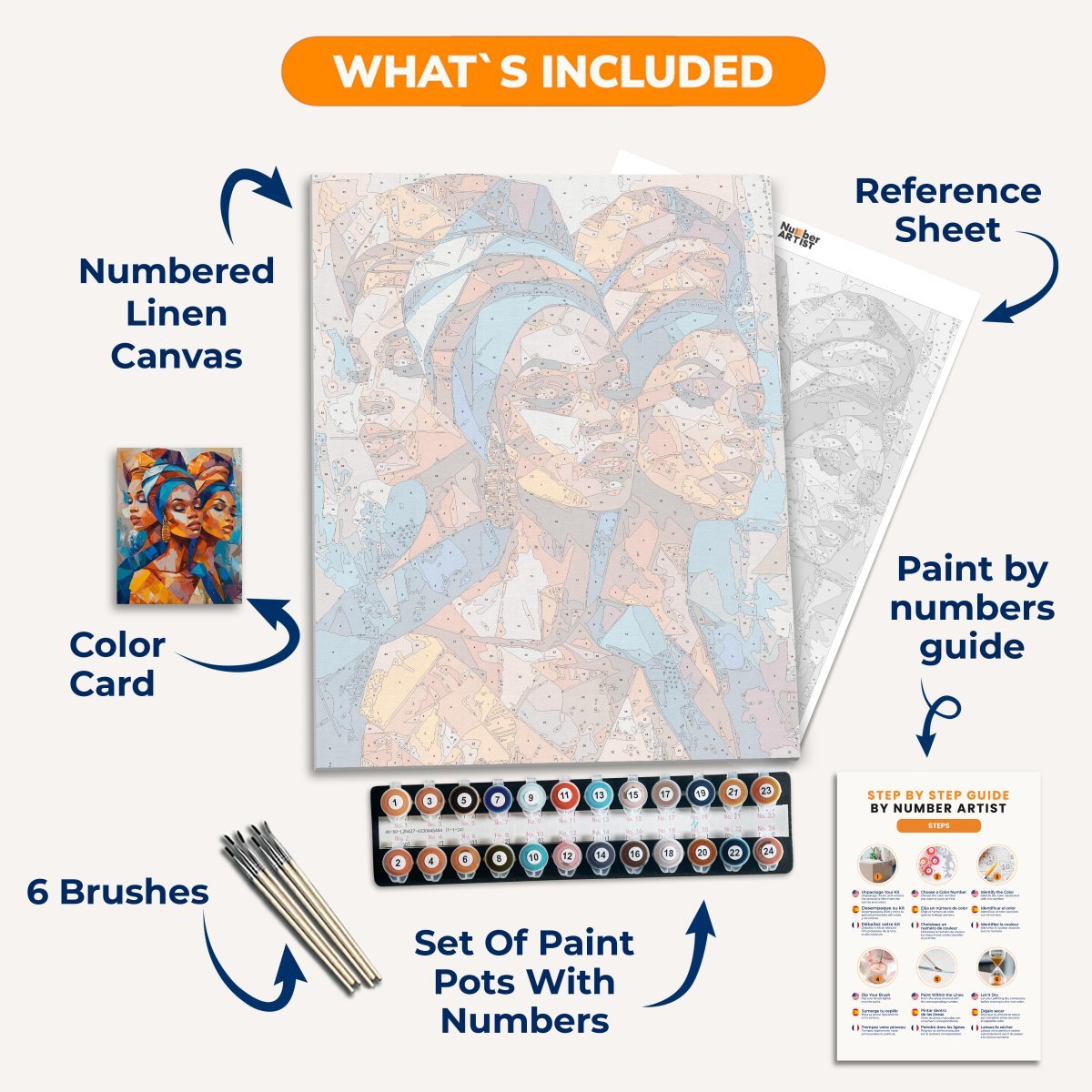 Feminine Trio - Number Artist Diamond Painting Kits