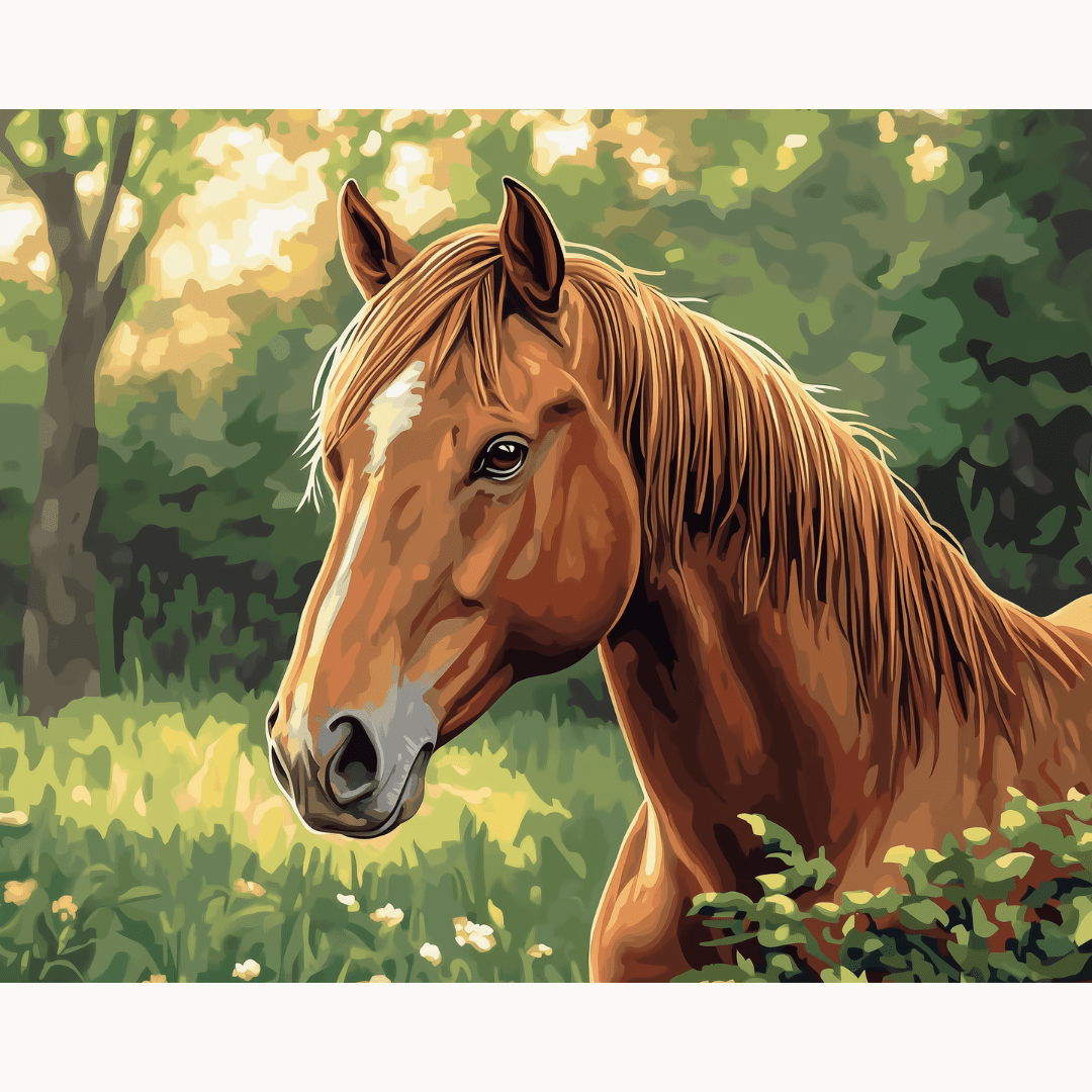Fierce Stallion - Number Artist Diamond Painting Kits