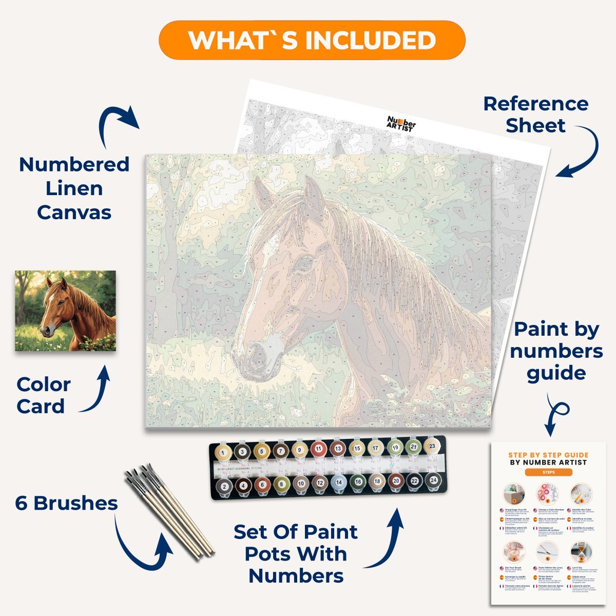 Fierce Stallion - Number Artist Diamond Painting Kits