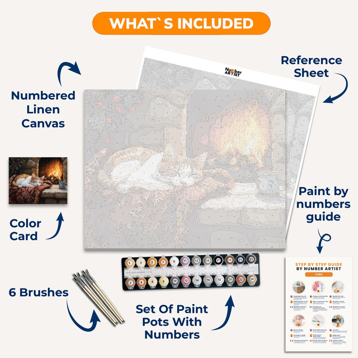 Fireplace Warmth - Number Artist Diamond Painting Kits