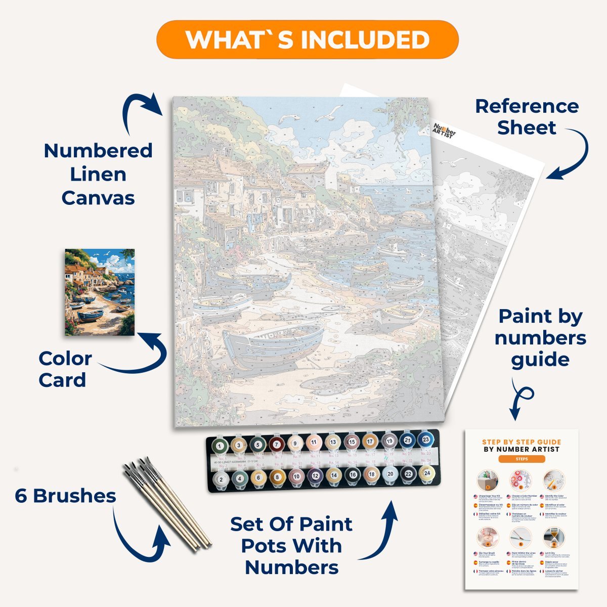 Fisherman Village - Number Artist Diamond Painting Kits