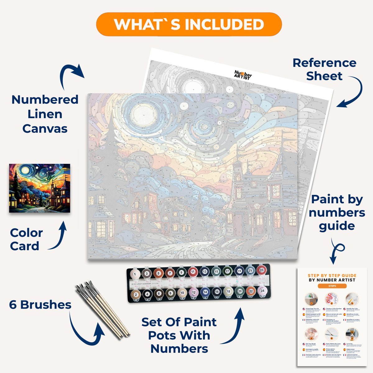 Flaming Sky Road - Number Artist Diamond Painting Kits