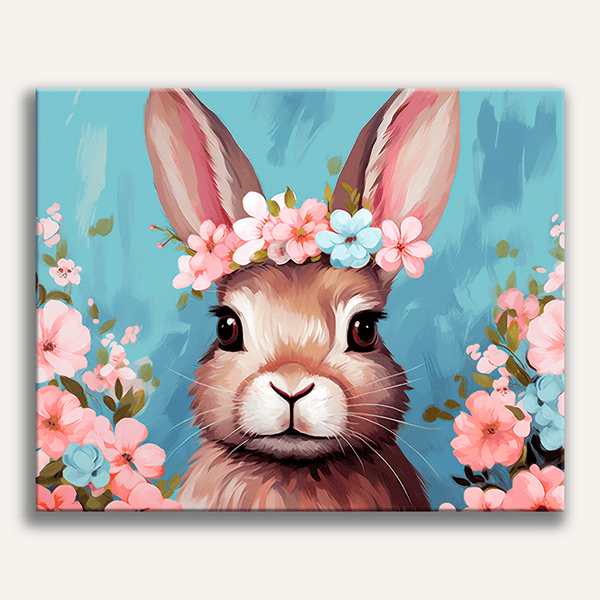 floral-crown-bunny-paint-by-