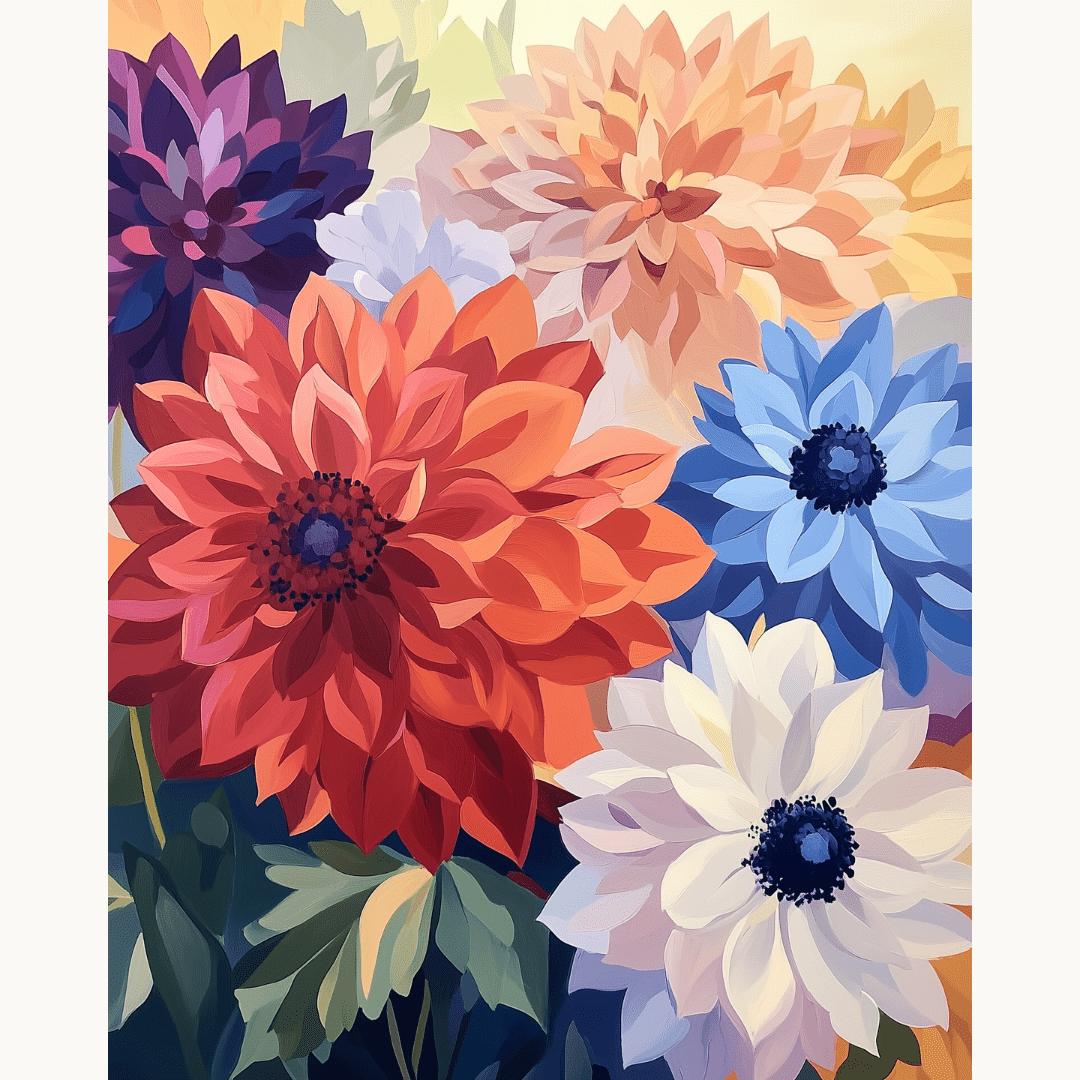 Floral Differences - Number Artist Diamond Painting Kits