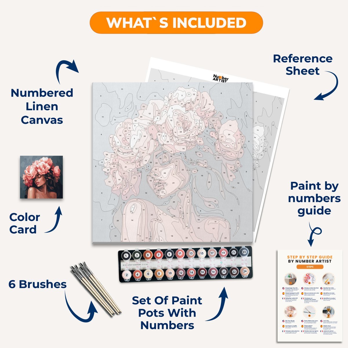 Floral Essence - Number Artist Diamond Painting Kits