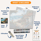 Floral Seaside Cottage Paint by Numbers Kit