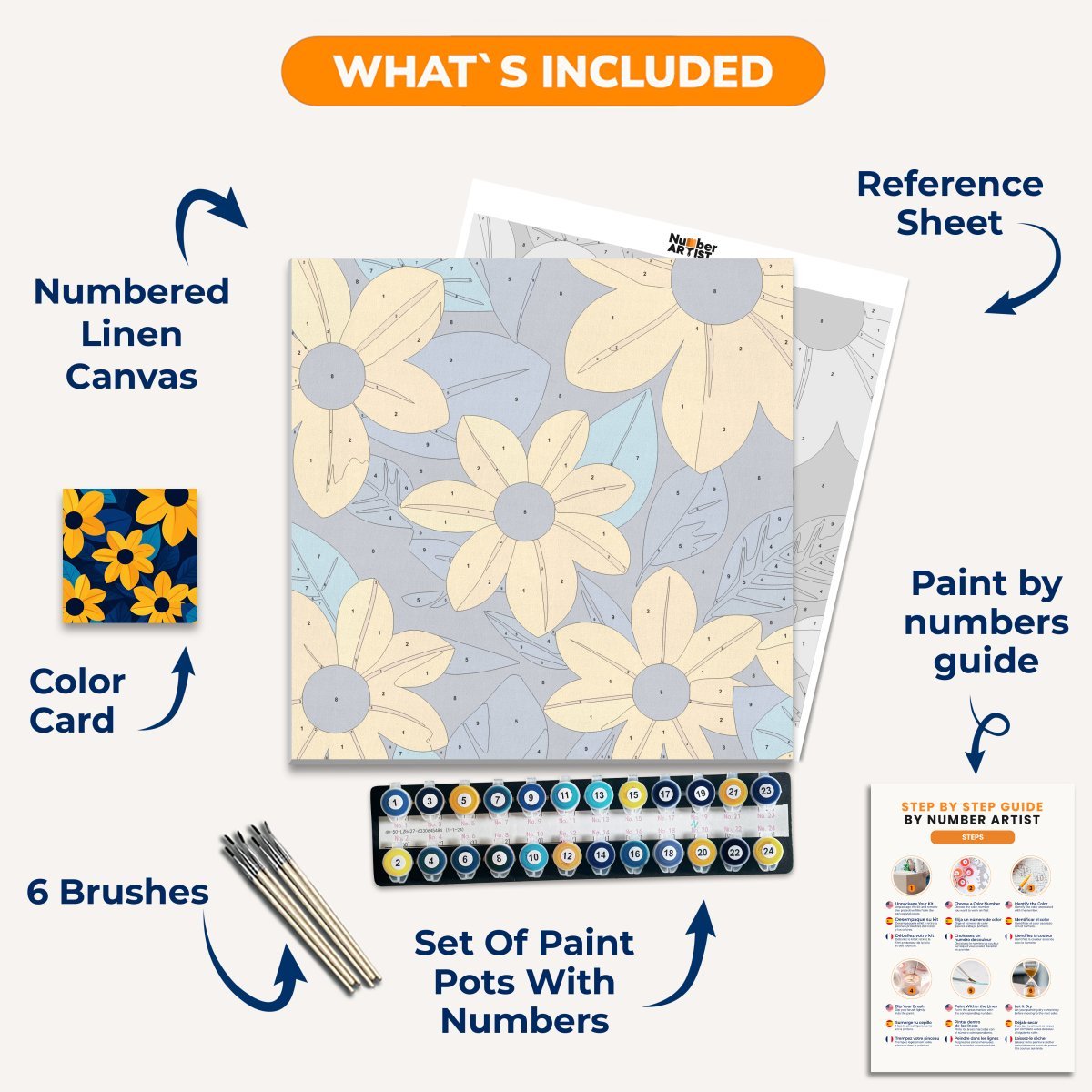 Flower Batch - Number Artist Diamond Painting Kits