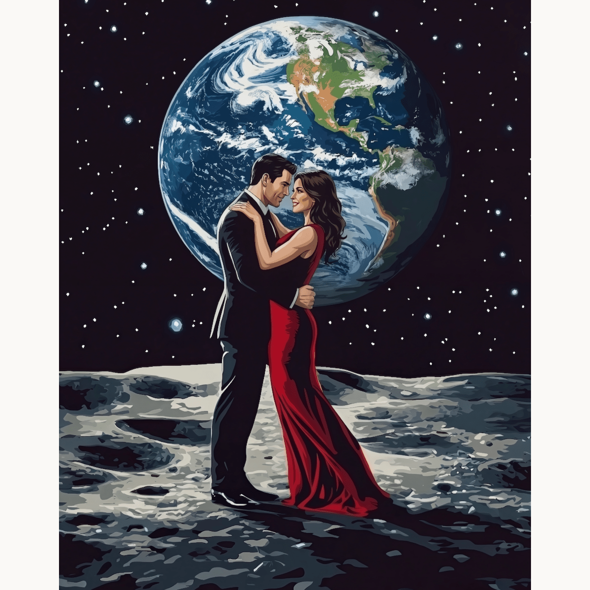 Fly Me to The Moon - Number Artist Paint by Numbers Kits