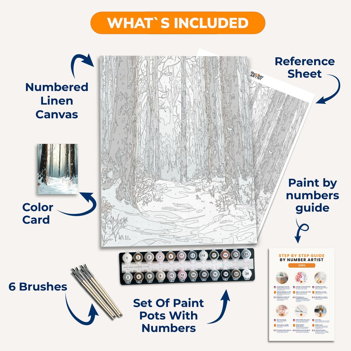 Forest Snow - Number Artist Diamond Painting Kits