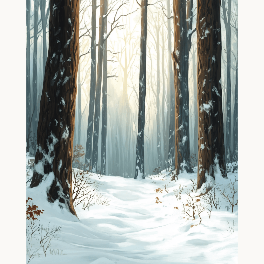 Forest Snow - Number Artist Diamond Painting Kits