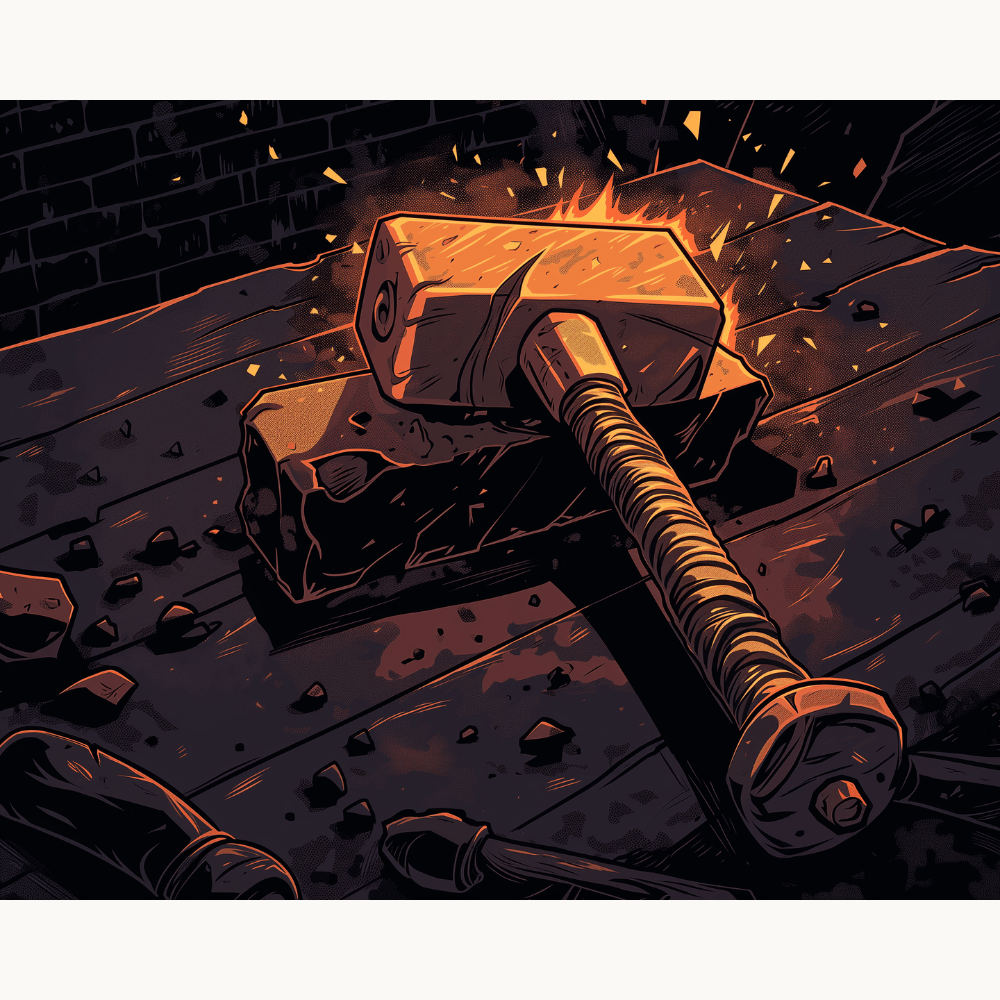 Forging of Mjolnir - Number Artist Diamond Painting Kits