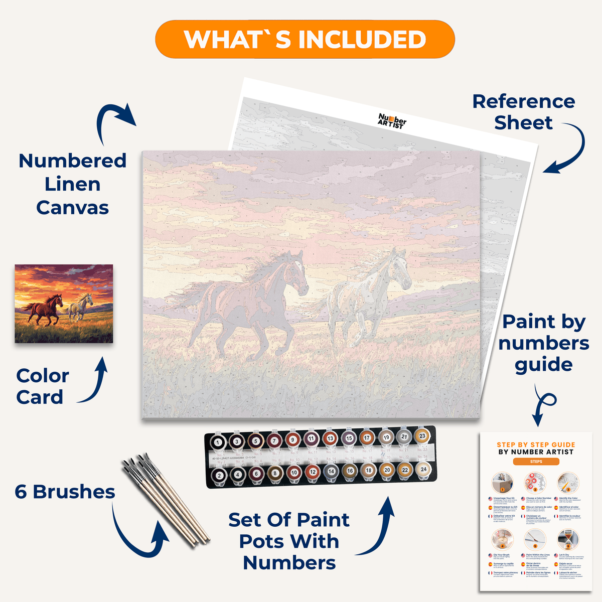 Freedom Gallop - Number Artist Paint by Numbers Kits
