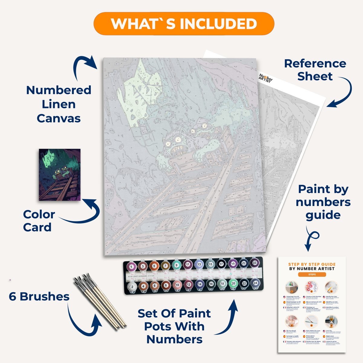 Frigthening Cart Ride - Number Artist Diamond Painting Kits
