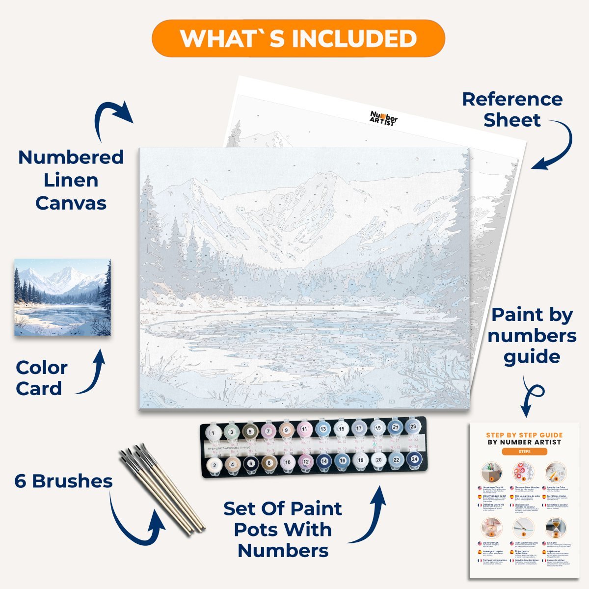 Frozen Lake - Number Artist Diamond Painting Kits