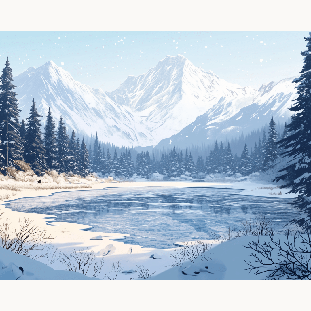 Frozen Lake - Number Artist Diamond Painting Kits