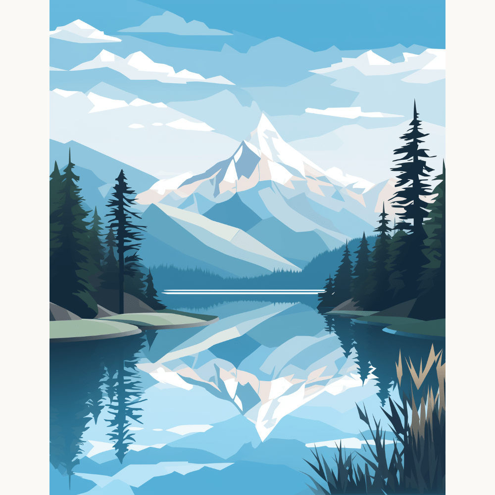 Frozen Peak - Number Artist Diamond Painting Kits