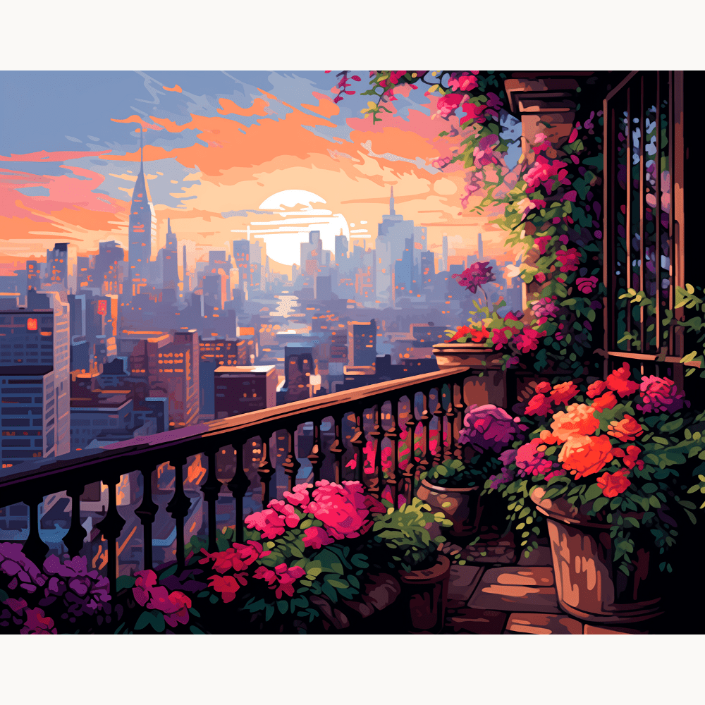 Garden Balcony - Number Artist Diamond Painting Kits