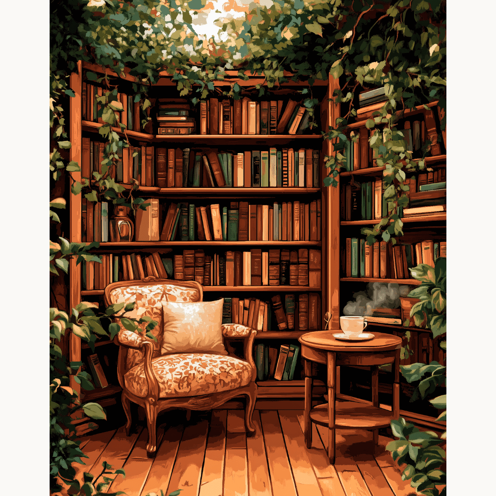 Gardener's Book Nook - Number Artist Diamond Painting Kits