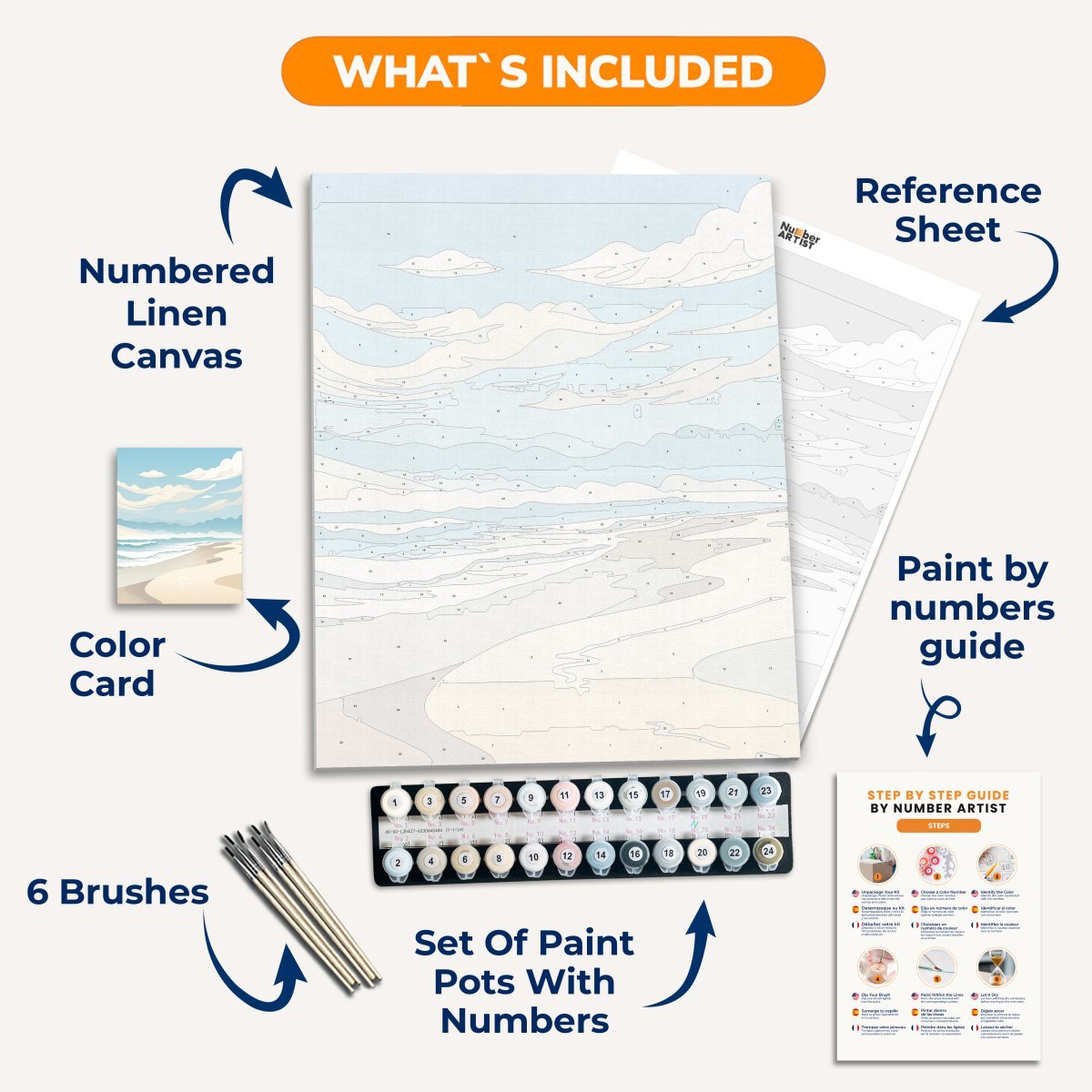 Gentle Wave Coast - Number Artist Diamond Painting Kits