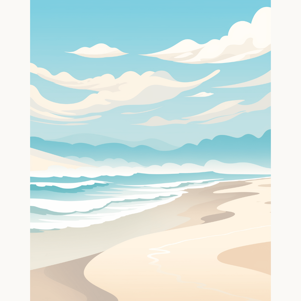 Gentle Wave Coast - Number Artist Diamond Painting Kits