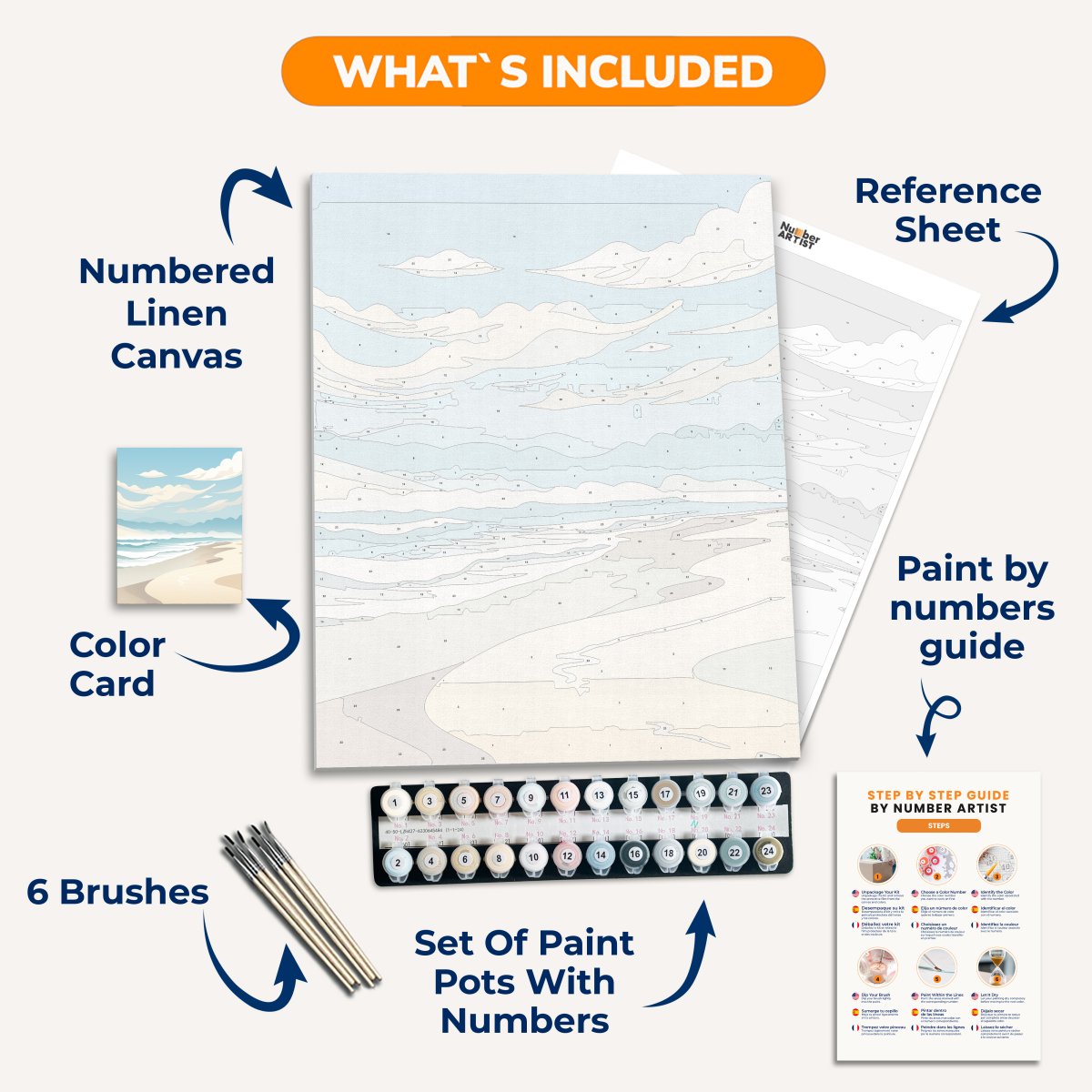 Gentle Wave Coast - Number Artist Paint By Numbers Kits