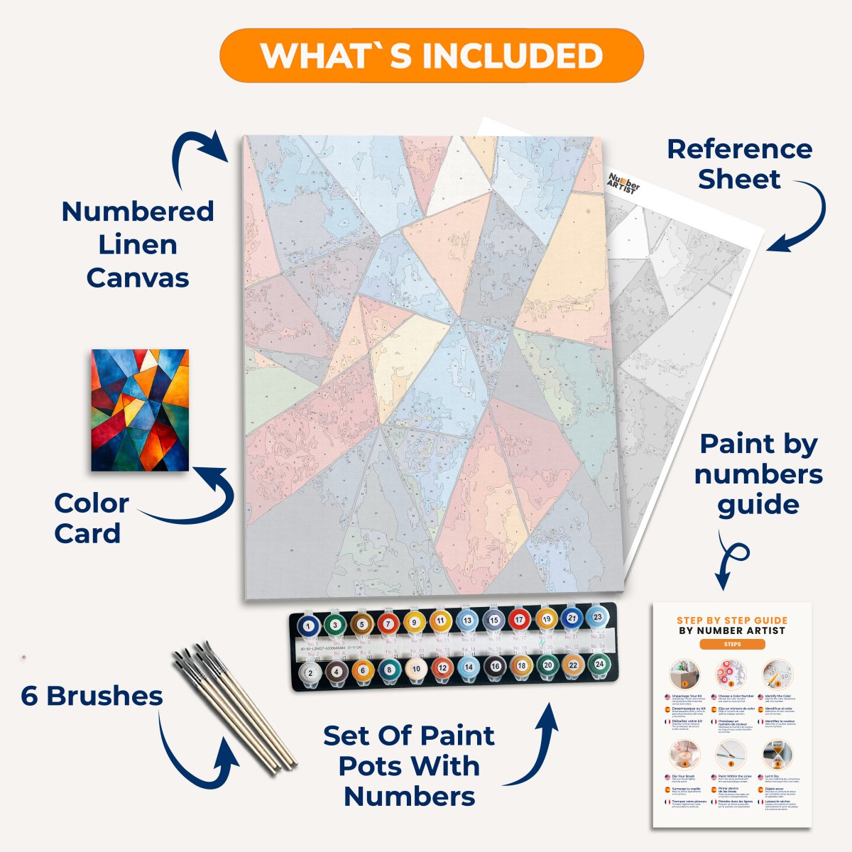 Geometric Shatter - Number Artist Paint By Numbers Kits