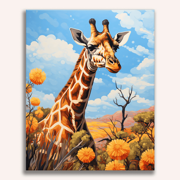 絵画 Girappy giraffe-s-gaze_1ffdcd45-3f3e-