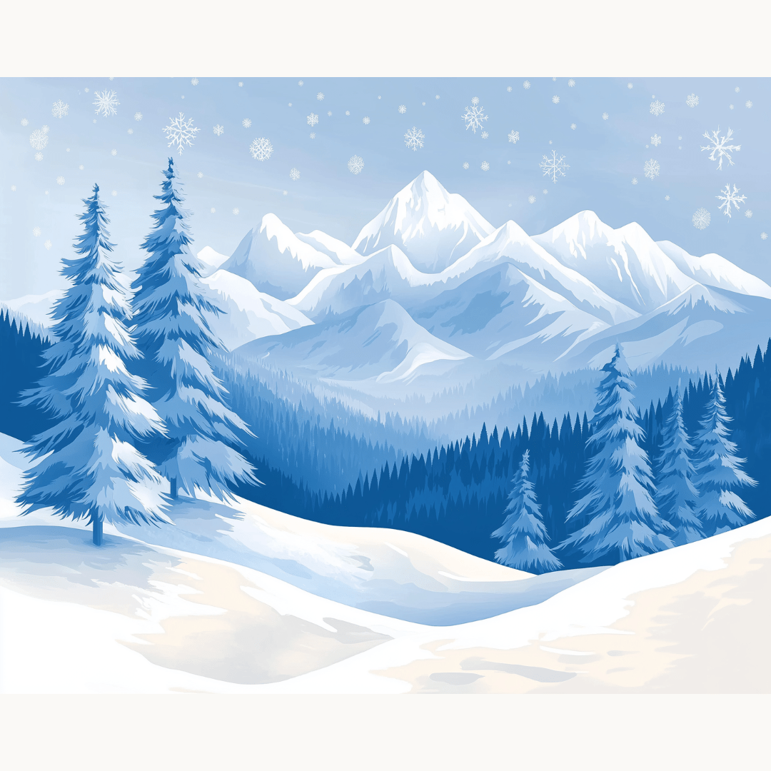 Glacial Peak - Number Artist Diamond Painting Kits
