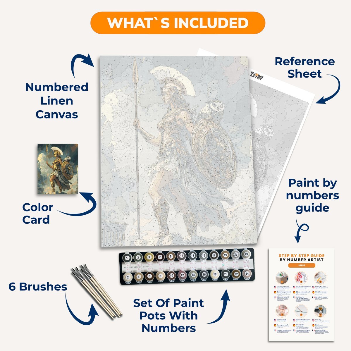 Goddess Athena - Number Artist Diamond Painting Kits