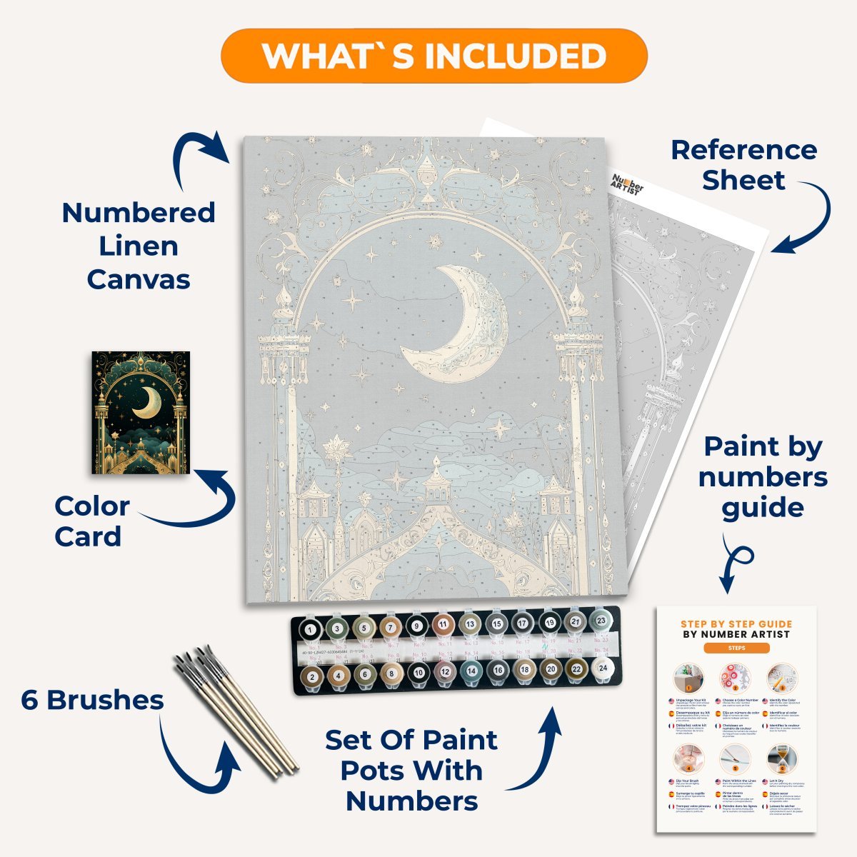 Golden Crescent Arch - Number Artist Diamond Painting Kits