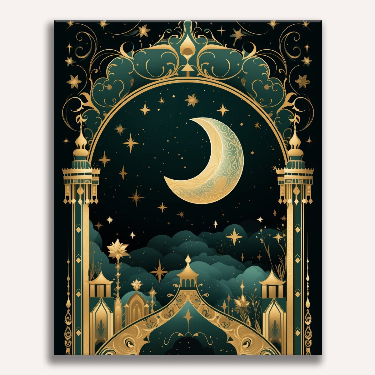 Golden Crescent Arch - Number Artist Diamond Painting Kits