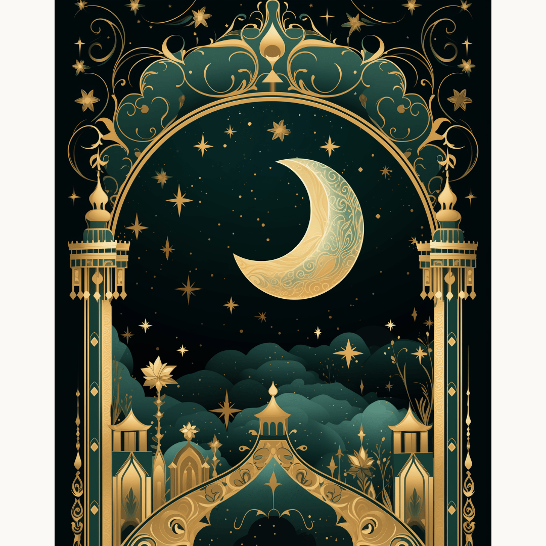 Golden Crescent Arch - Number Artist Diamond Painting Kits