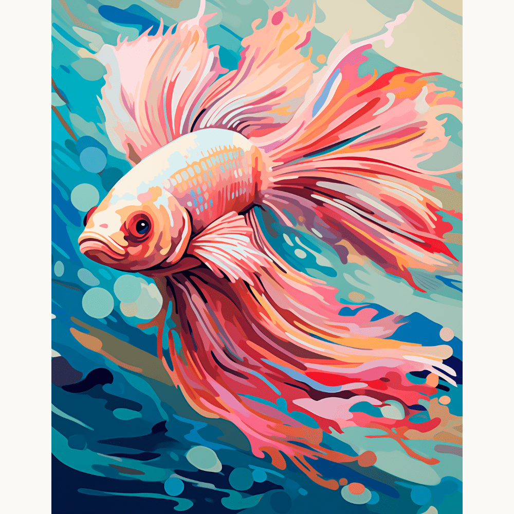 Grandiose Betta Fish - Number Artist Diamond Painting Kits