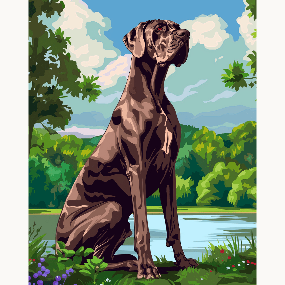 Great Dane - Number Artist Diamond Painting Kits
