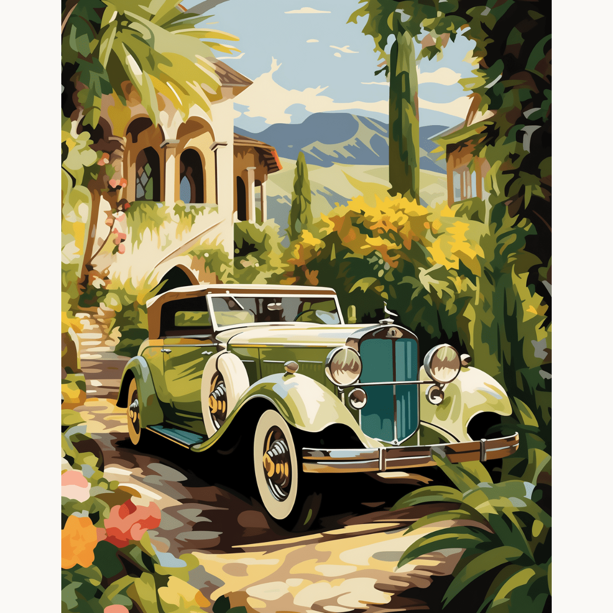 Green Old Timer Paint by Numbers Kit