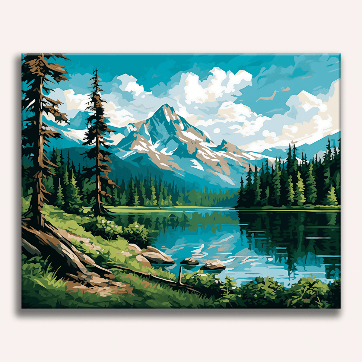 Green Valley Lake - Number Artist Diamond Painting Kits