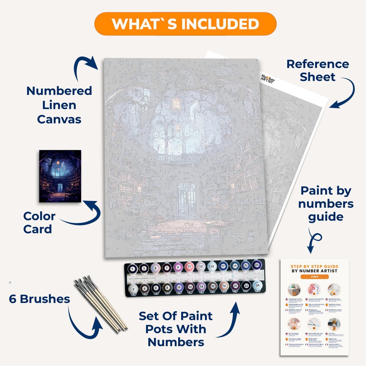 Haunted Library - Number Artist Diamond Painting Kits