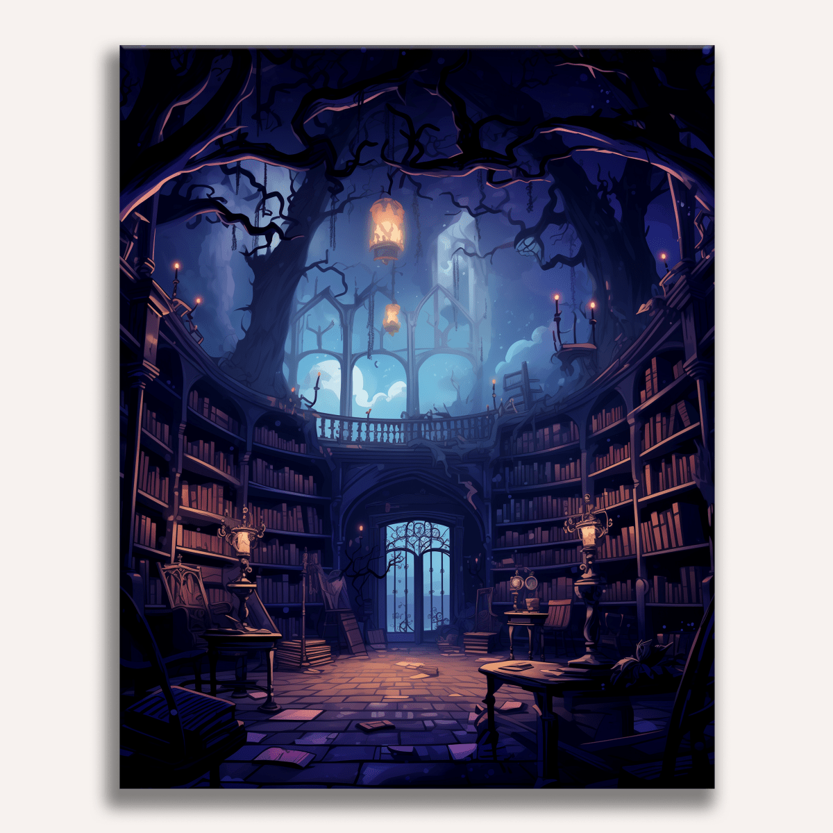 Haunted Library - Number Artist Diamond Painting Kits