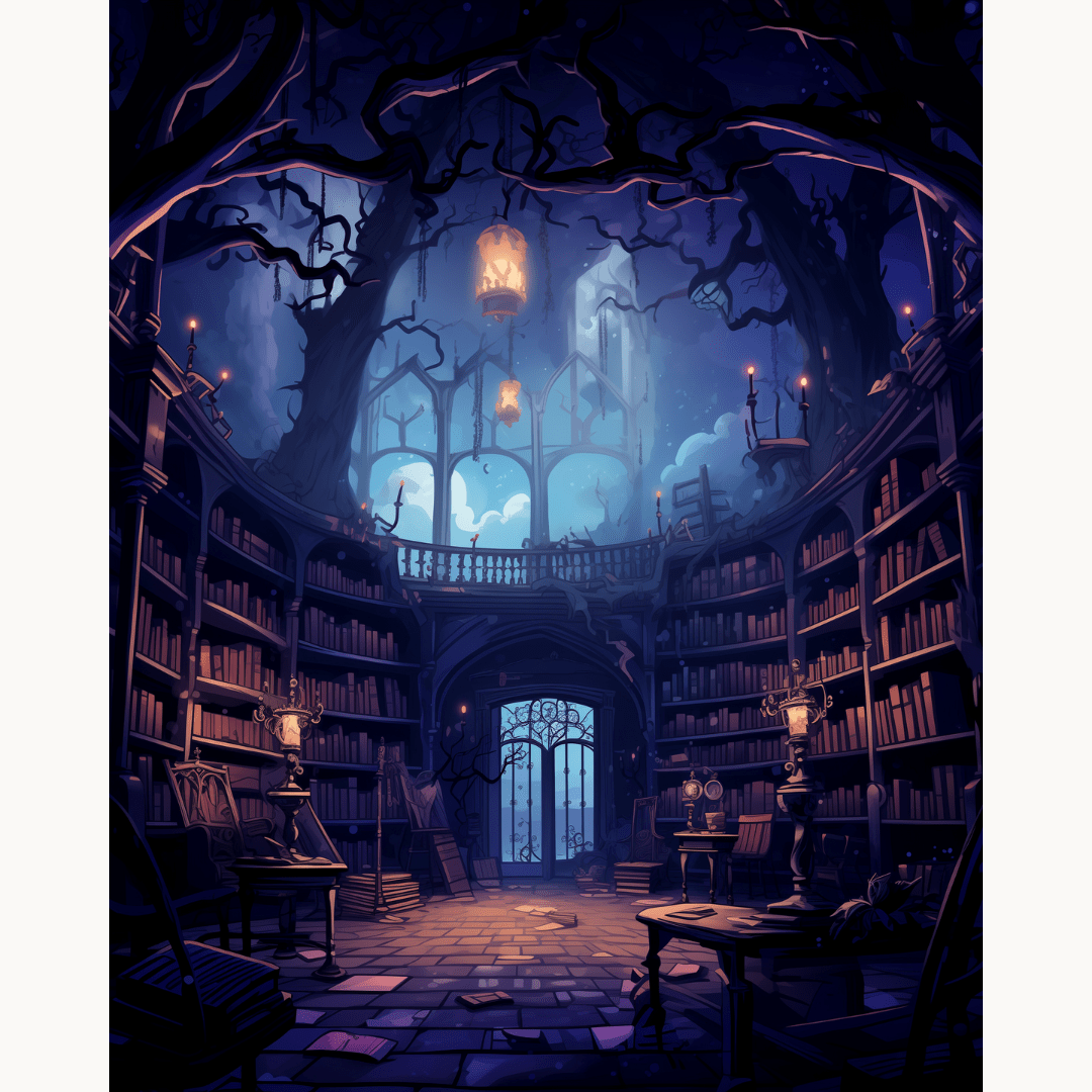 Haunted Library - Number Artist Diamond Painting Kits