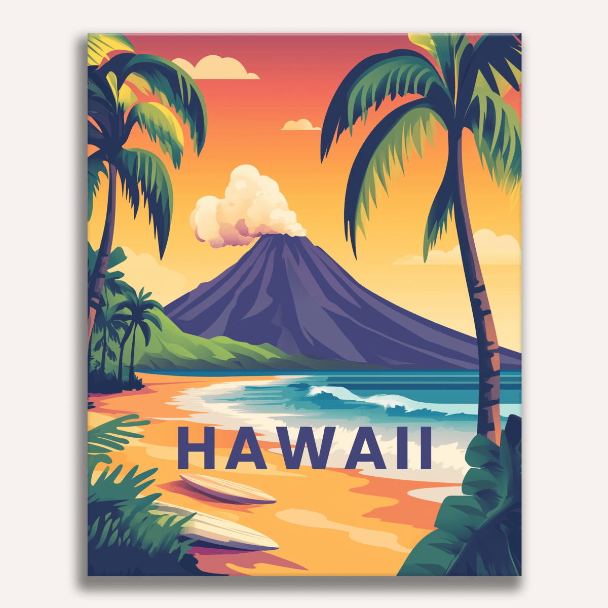 Hawaii - Number Artist Diamond Painting Kits