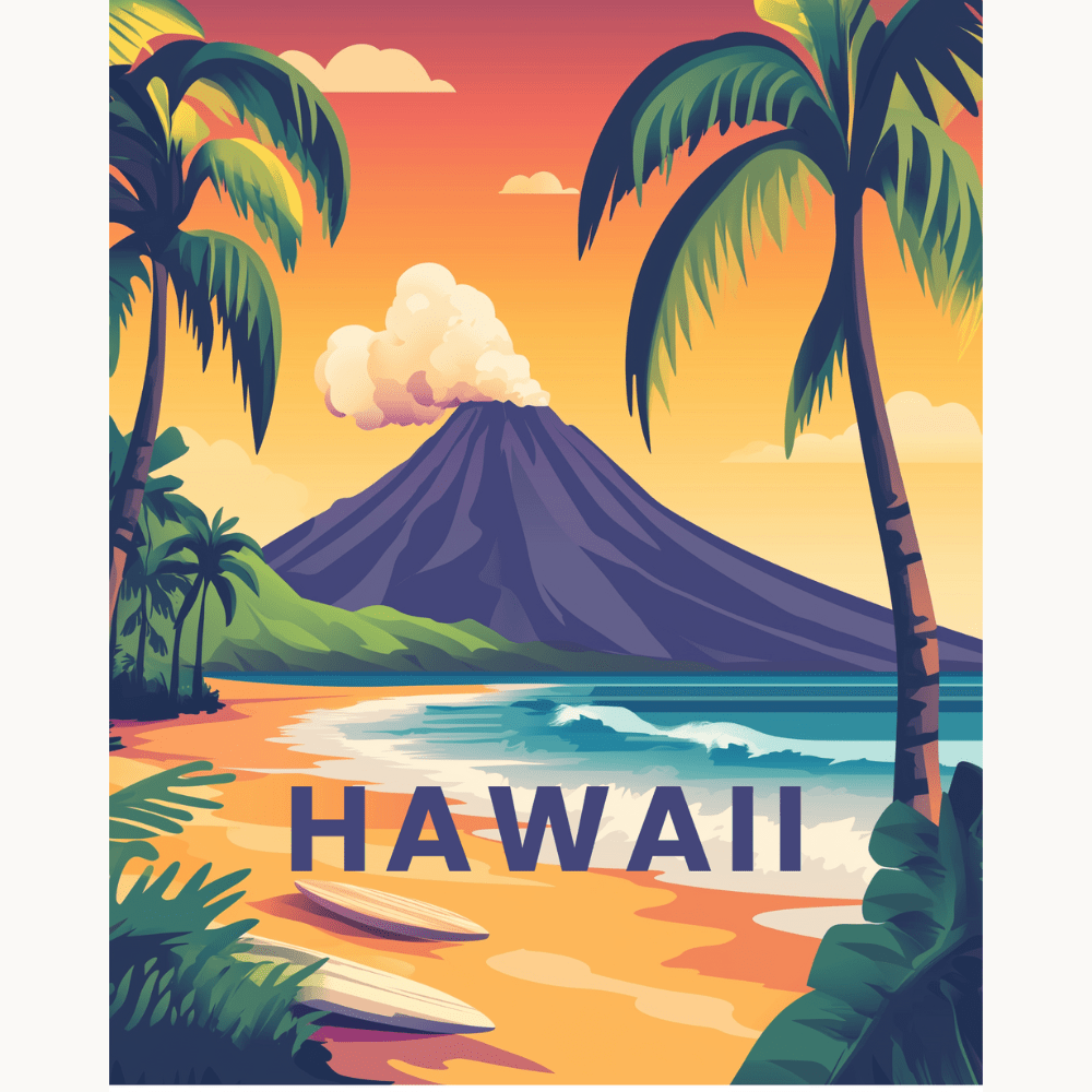 Hawaii - Number Artist Diamond Painting Kits
